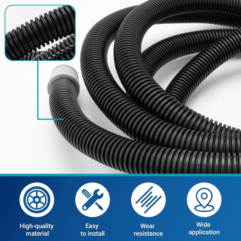 Trdzi A20015 Ribbed Hosing with A304 Rubber Adapter for Fluval - Aquarium Filter Tubing Replacement Part Compatible with Fluval 304/305/306/307/404/405/406/407 with Brush - Image 5